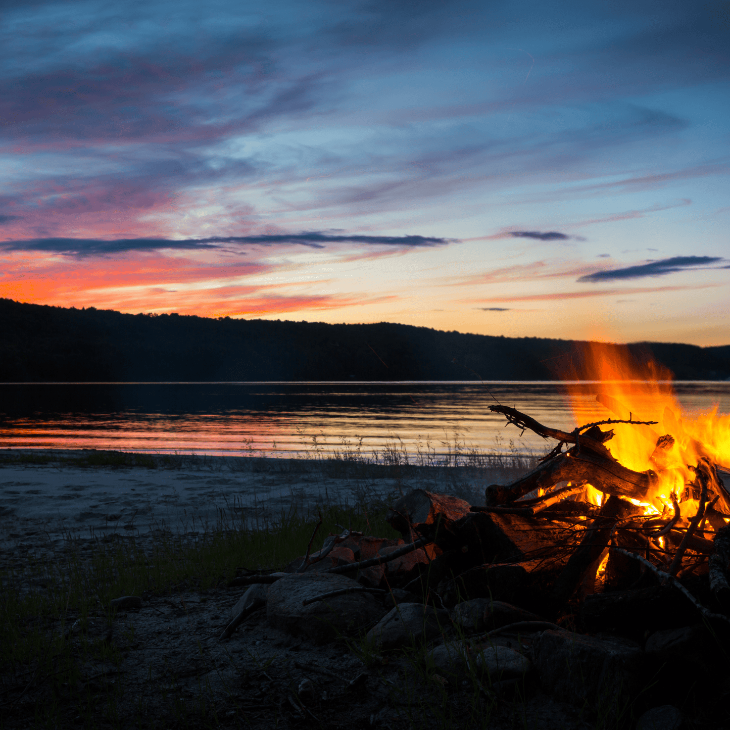 Lakeside Sunset, Mason Jar Candle, 100% Natural Wax