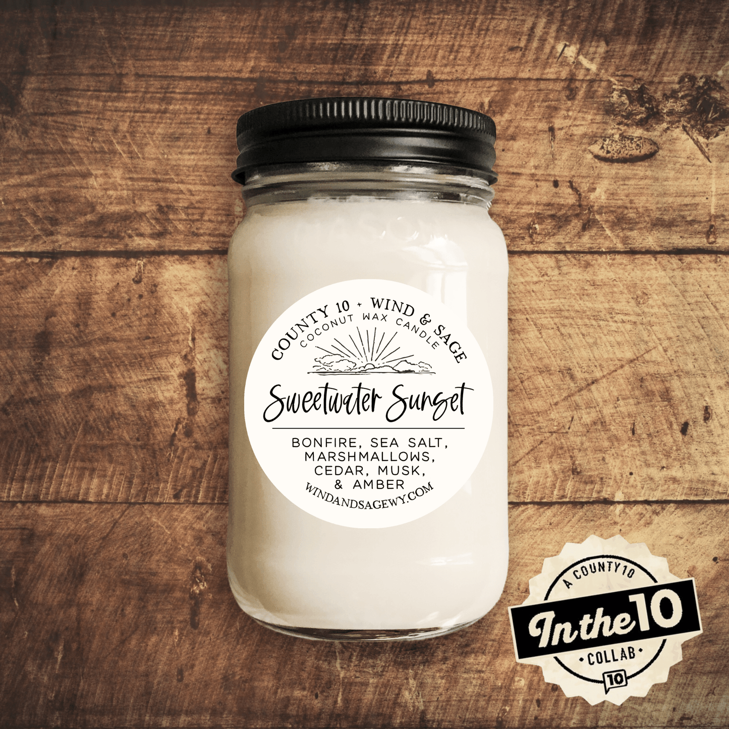 Sweetwater Sunset, Mason Jar Candle