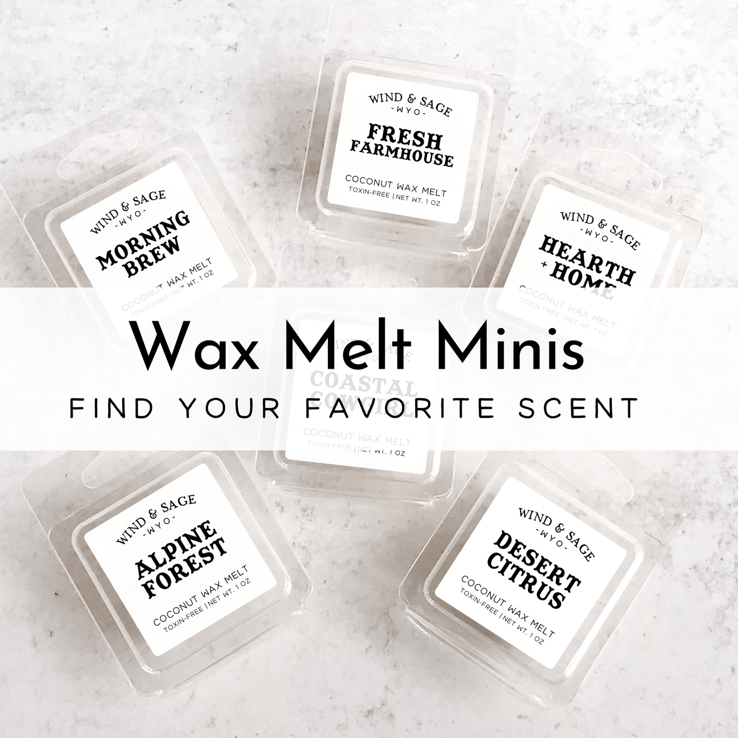 Melt Minis, Fragrance Sampler, Wax Melt Mini, 100% Natural Wax, Scent Sample