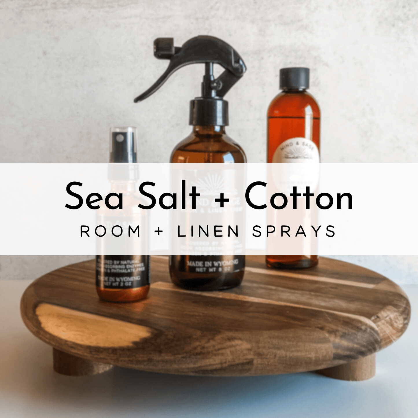 Sea Salt + Cotton Deodorizing Room Spray, Natural Ingredients, Phthalate Free