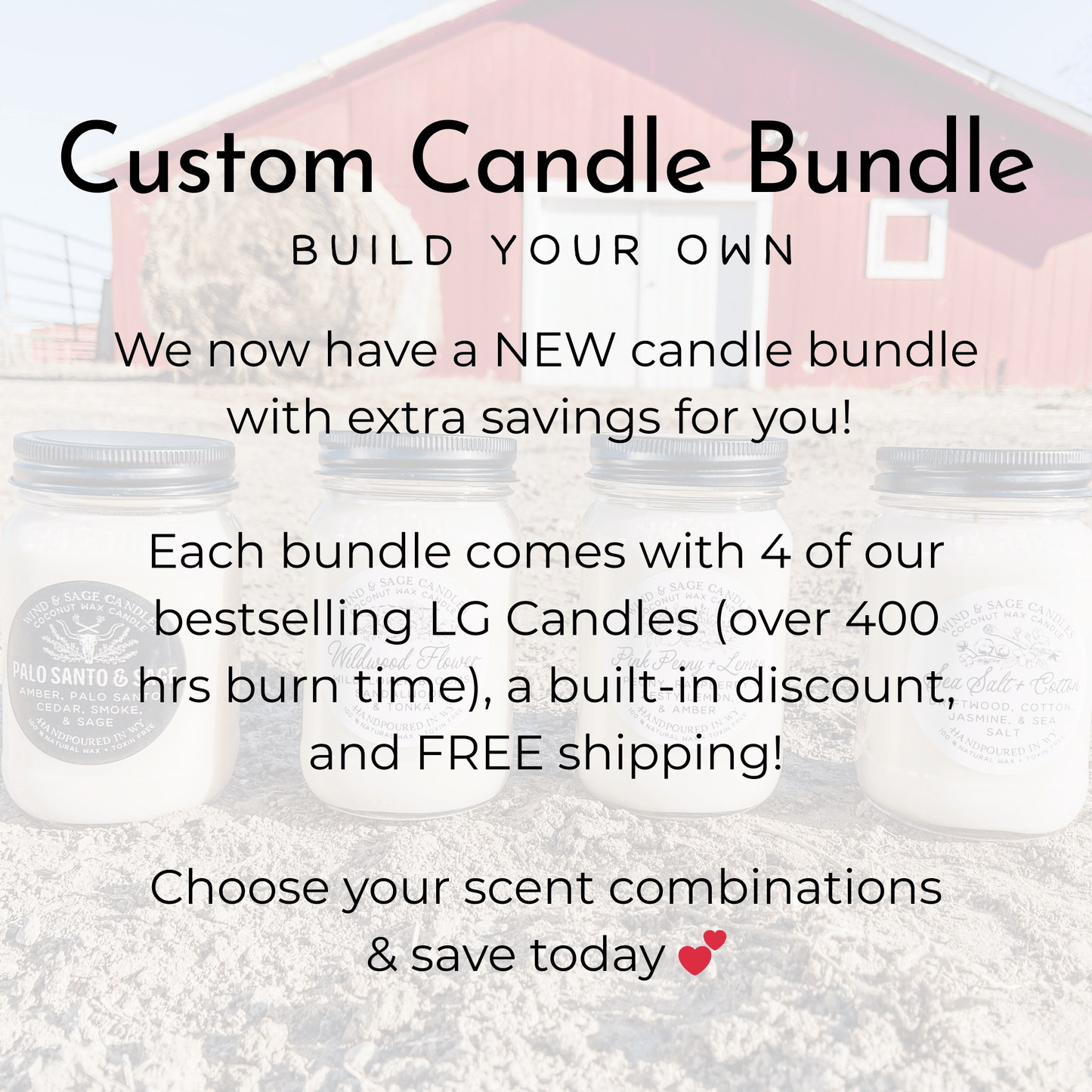 Custom Bundle 4 LG Candles , Bundle & Save