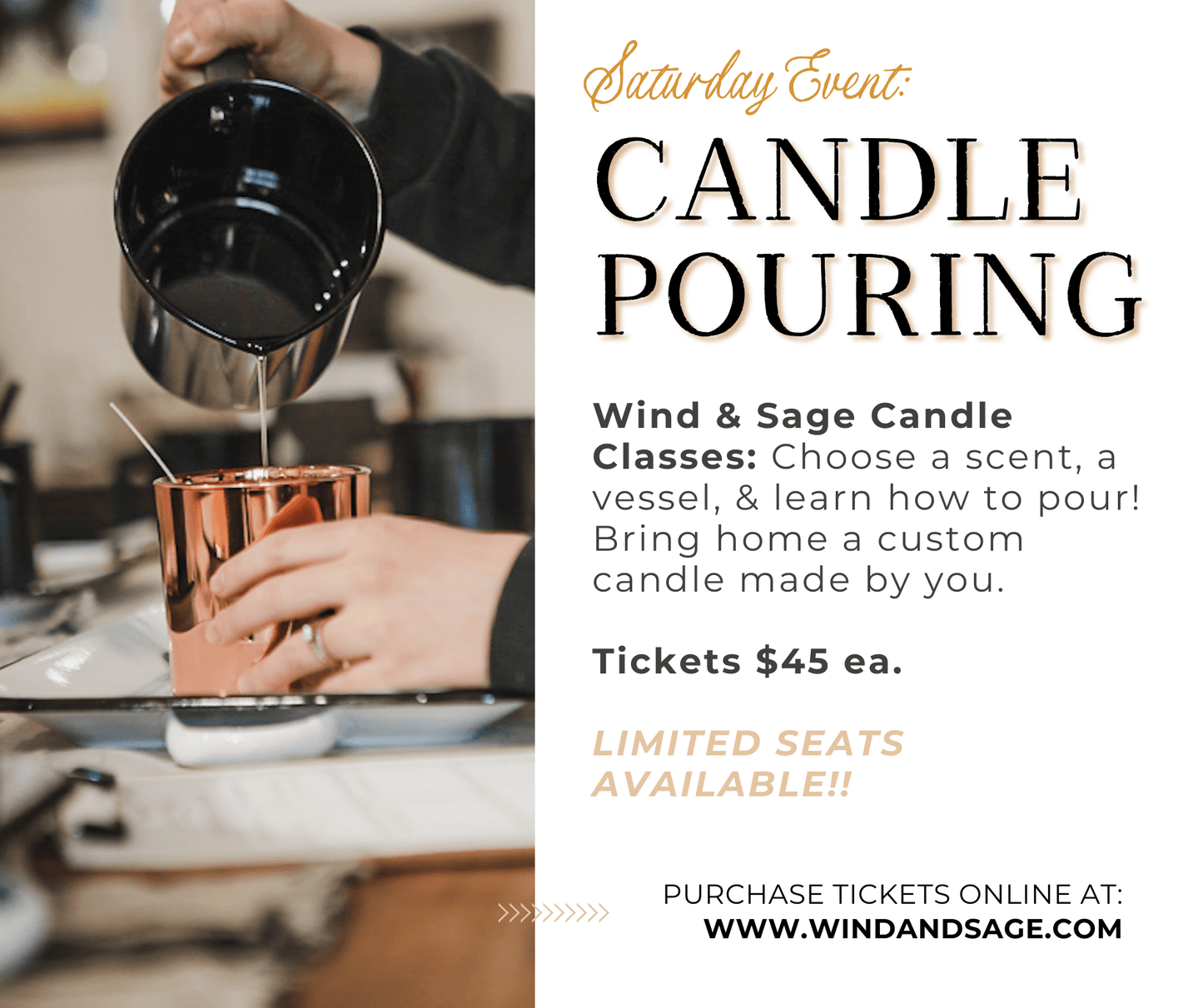 The Vintage Twine Candle Classes (SATURDAY)