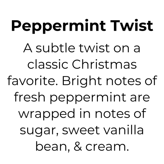 Peppermint Twist Mason Jar Candle, 100% Natural Wax