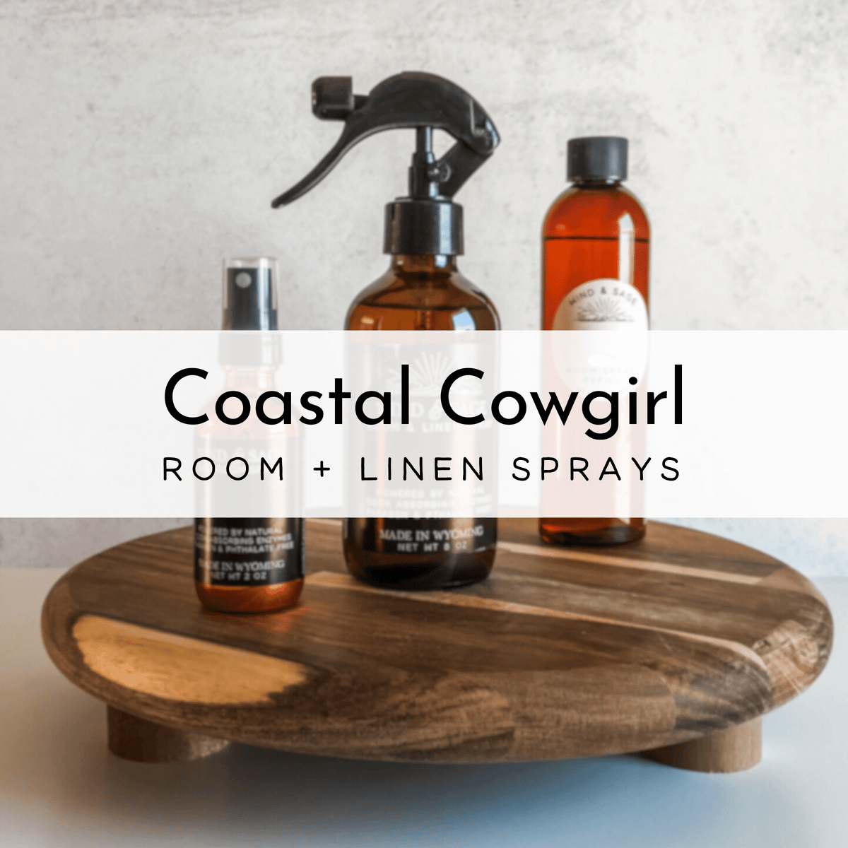 Coastal Cowgirl Deodorizing Room Spray, Natural Ingredients, Phthalate Free
