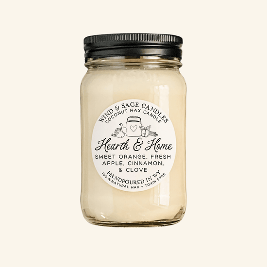 Hearth & Home Mason Jar Candle, 100% Natural Wax
