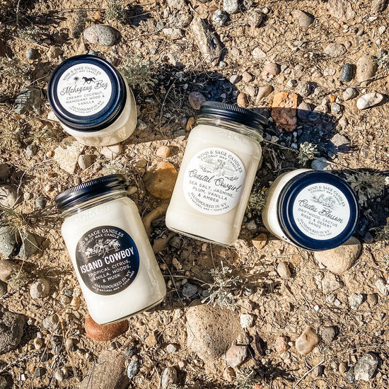 Mahogany Bay Mason Jar Candle, 100% Natural Wax
