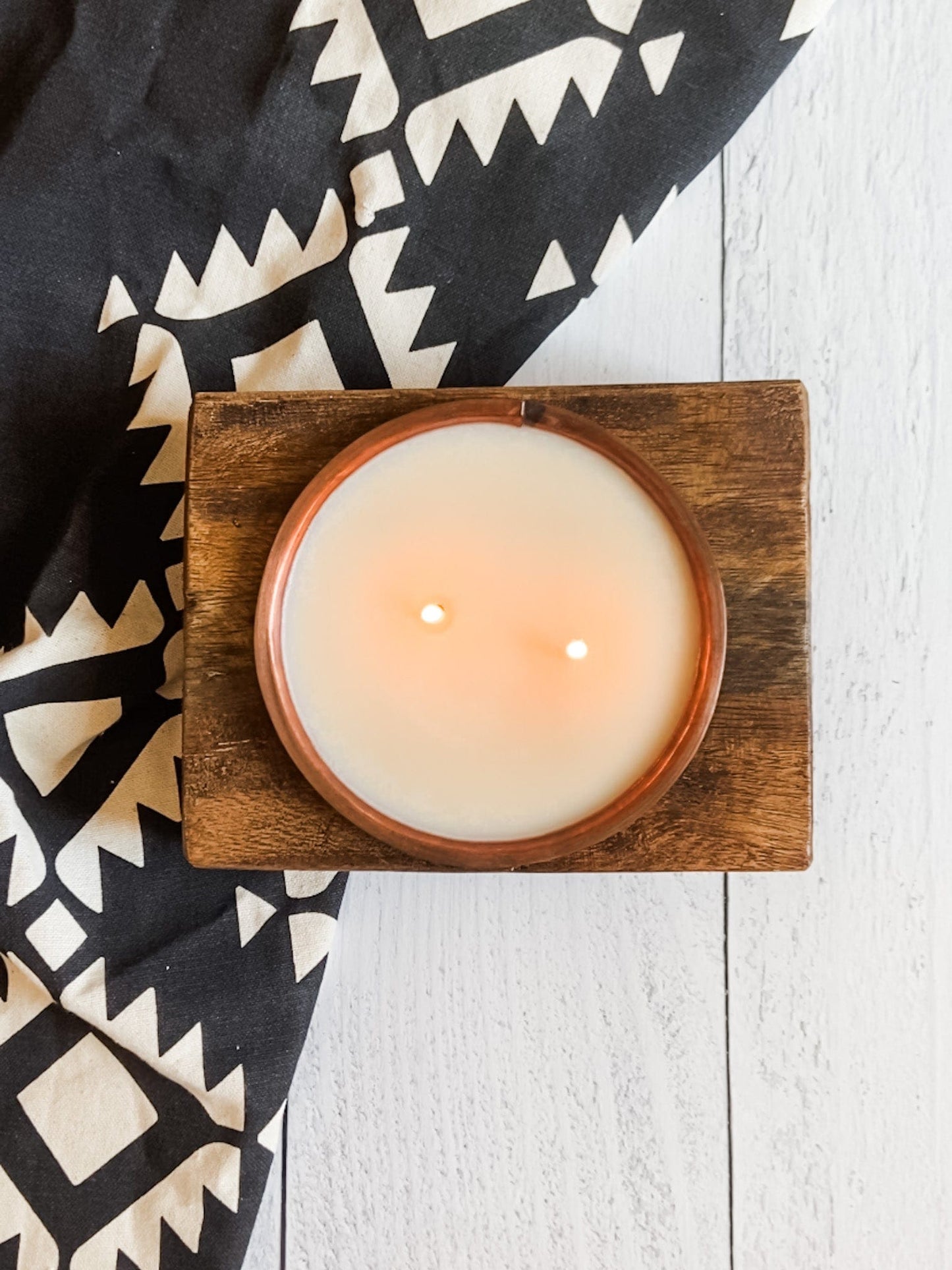 Copperwood Candle, Base + Candle Insert