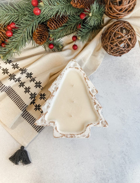 Ceramic Tree Bowl Candle