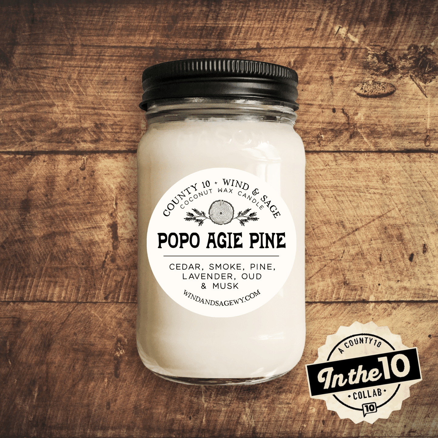 Popo Agie Pine Mason Jar Candle